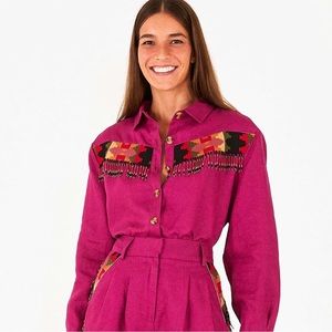 Farm Rio Beaded Shirt - Size XS - NWT